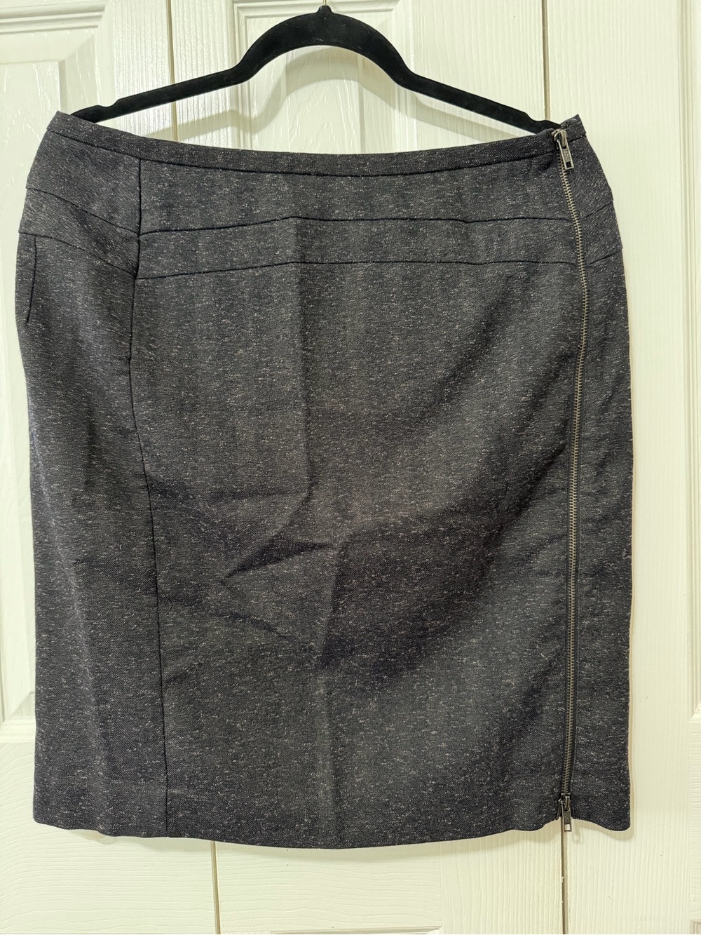 Worthington Dark Gray Pencil Skirt with Side Zip Detail